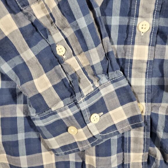 Lauren Ralph Lauren Shirt Womens Large Blue Plaid Regular Fit Casual Button Down - Picture 6 of 8
